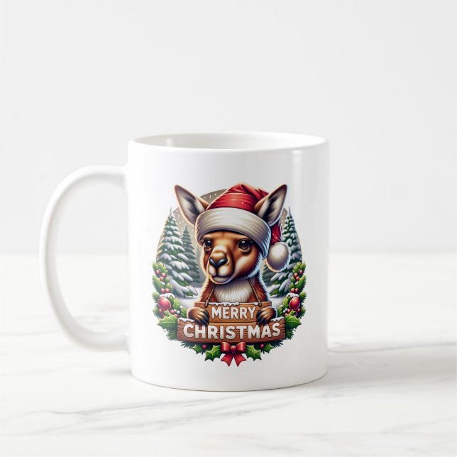 Kerst Kangaroe Kaffemugg (Vänster)
