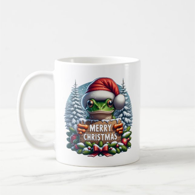 Kerst Kikker Kaffemugg (Vänster)