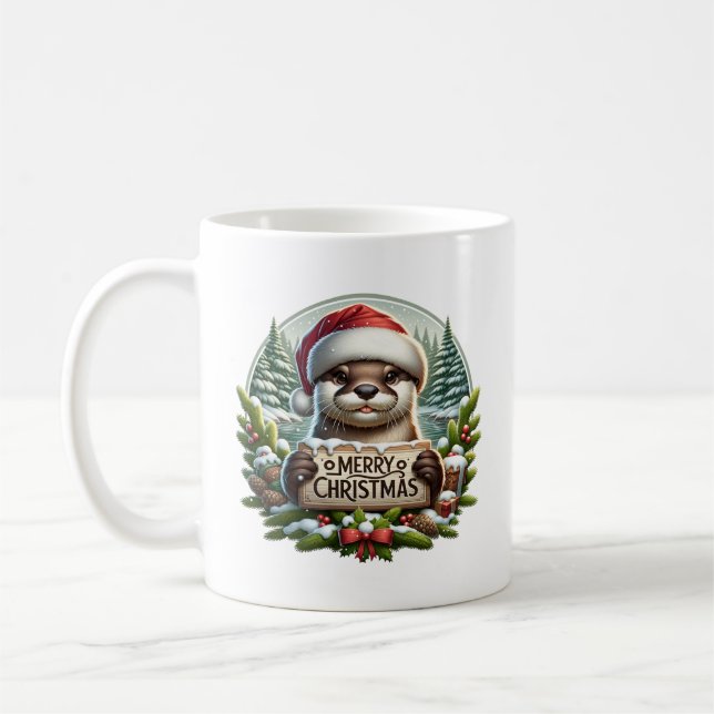 Kerst Otter Kaffemugg (Vänster)