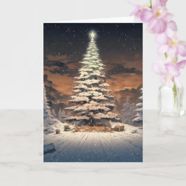 Kerstboom met sneeuw kort
