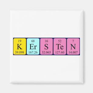 Kersten periodiskt bord namn magnet