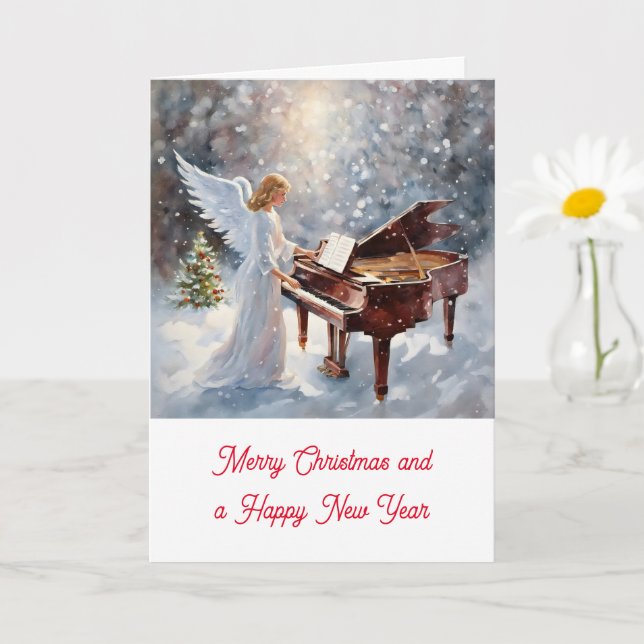 Kerstengel achter de piano kort (Liten växt)