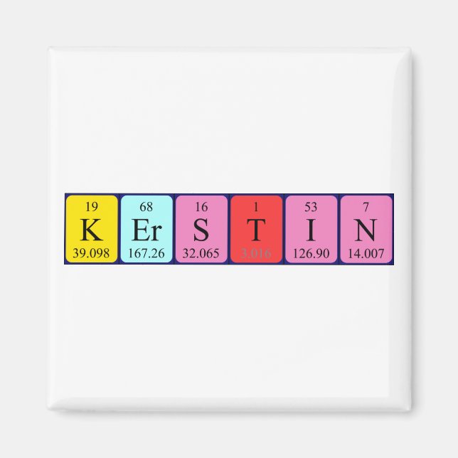 Kerstin periodisk magnet bord namn (Framsidan)