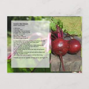 Kerstin's Beet Borscht Recipe Postcard Vykort