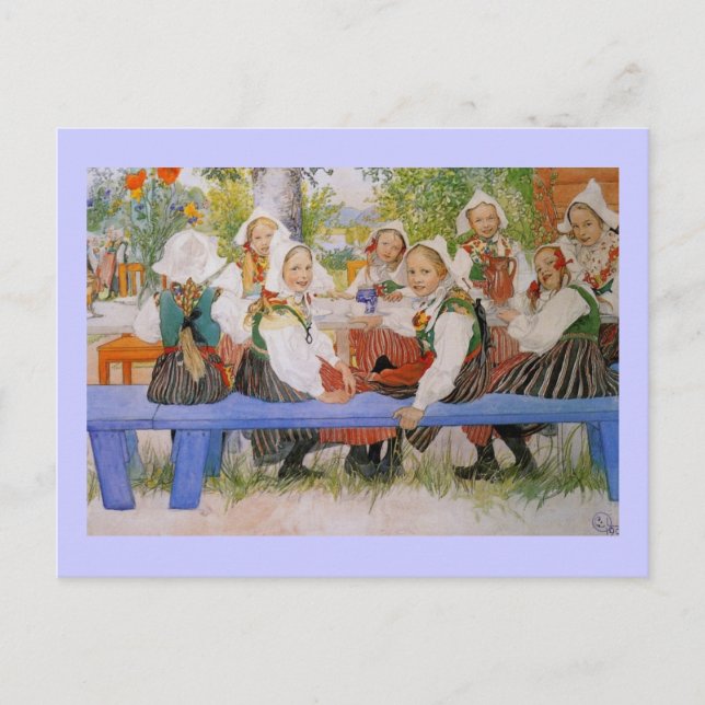 Kerstis födelsedag 1909 vykort (Framsida)