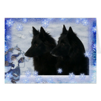 Kerstkaart 2 Groenendaelers Hälsningskort
