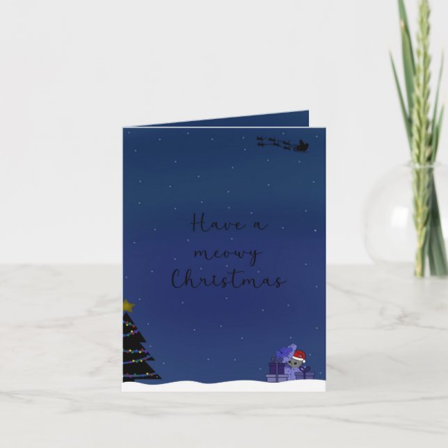 Kerstkaart ‘cats’ kort (Framsida)