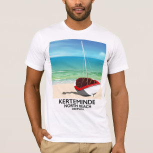 Kerteminde North Beach Danmark Travel-affisch Tee