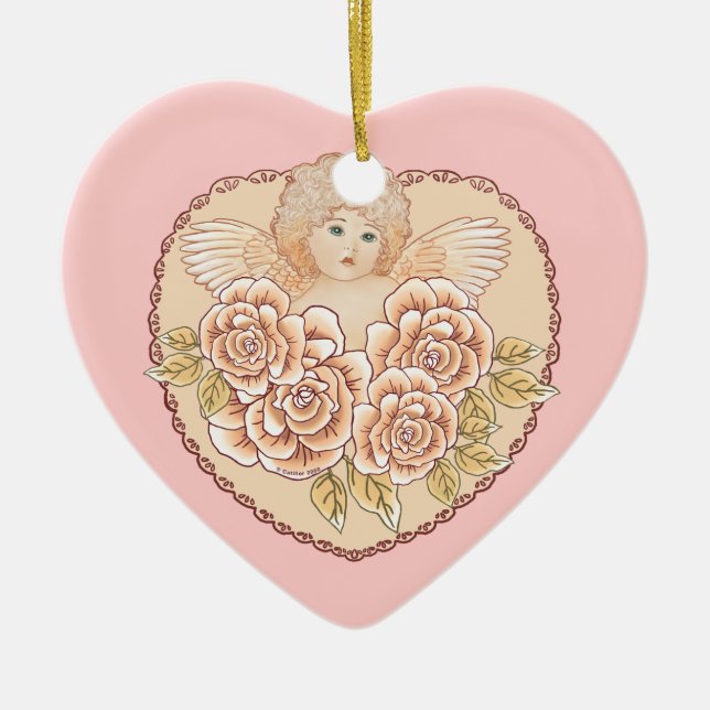 Kerub Hjärtängel Ornament (Framsidan)