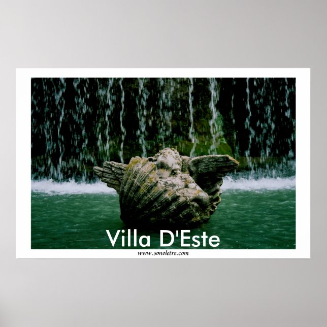 Kerub i fontän på Villa D'Este Poster (Framsidan)