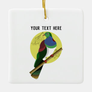 KERURU Wood dueon Julgransprydnad Keramik