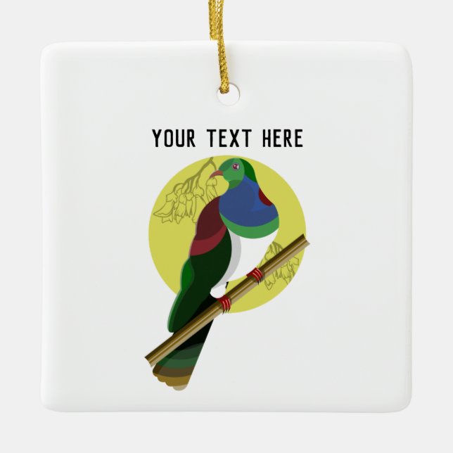 KERURU Wood dueon Julgransprydnad Keramik (Framsida)