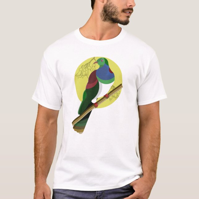 KERURU Wood dueon NZ BIRD T Shirt (Framsida)