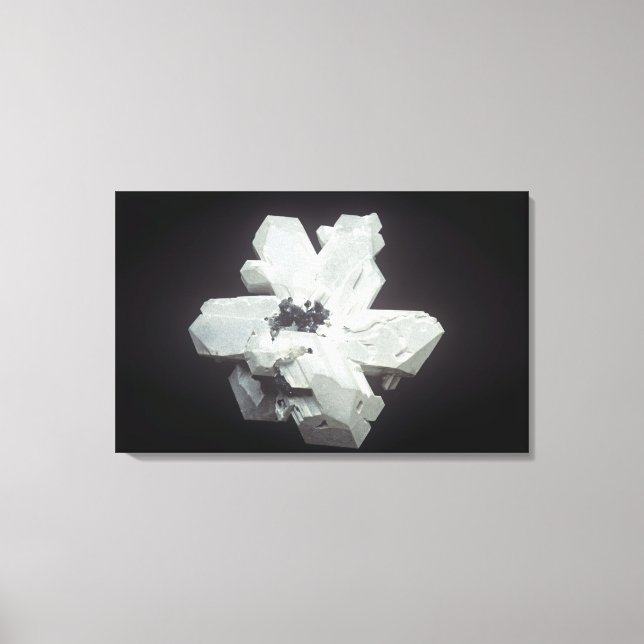 Kerussitkristaller (PbC03, Blykarbonat), Namibi Canvastryck (Framsida)