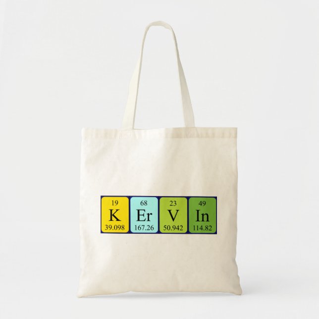 Kervin Periote bord namn tote bag Tygkasse (Framsidan)
