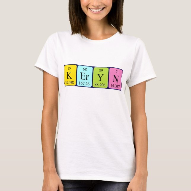 Keryn Periodisk bord namn-shirt T-shirt (Framsida)