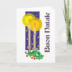 Kerzen candles Buon Natale Helgkort