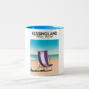 Kessingland, Suffolk Englands reseaffisch på stran Två-Tonad Mugg