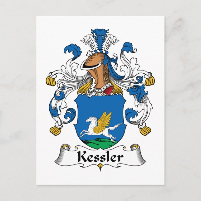Kessler Family Crest Vykort (Framsida)