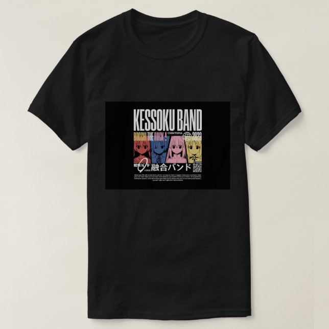 Kessoku Band - Bocchi Sten T Shirt (Design framsida)
