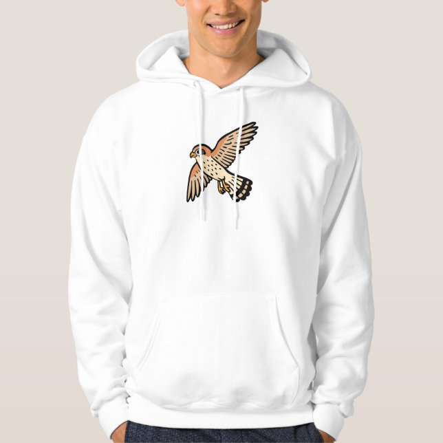 Kestrel Bird Hovering Hoodie (Framsida)