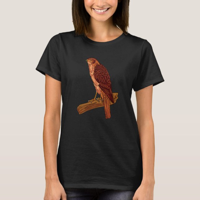 Kestrel Falcon Bird Of Prey Hawk Falconer T Shirt (Framsida)