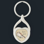 Kestrel Falcon par eget namn Romantic Keychai Twisted Heart Silverfärgad Nyckelring<br><div class="desc">Kestrel Falcon Ett eget namn Romantic gift till din pojkvän,  flickvän,  make,  fru eller bröllop eller förlovning</div>