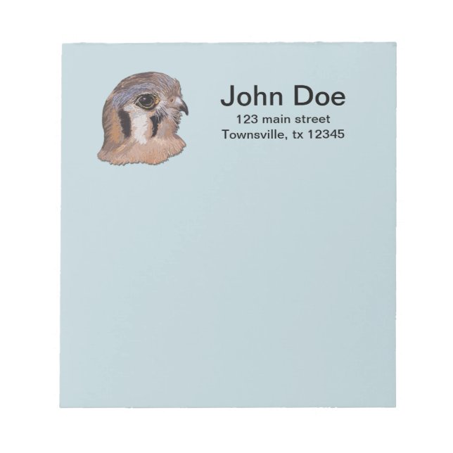 Kestrel Faux Embroidery Anteckningsblock (Framsida)