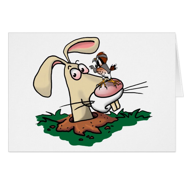 Kestrel och Rabbit Hälsningskort (Framsidan Horizontal)