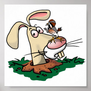 Kestrel och Rabbit Poster