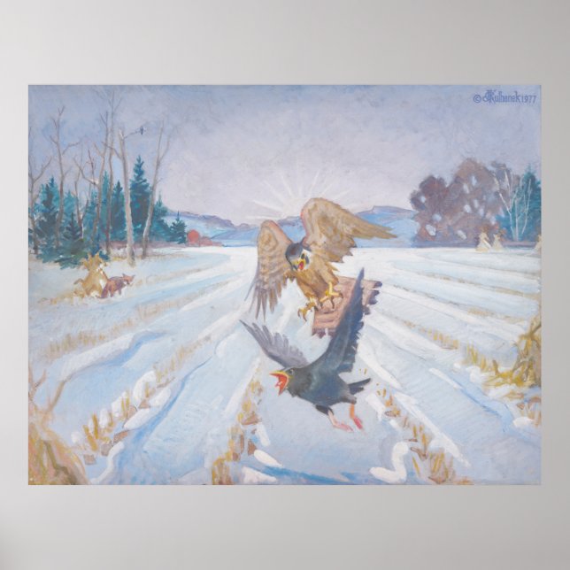 Kestrel's Quarry - Kulhanek Wildlife Art Print Poster (Framsidan)