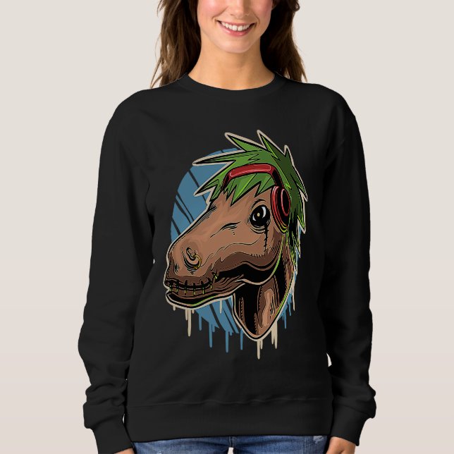 Keta Horse Techno Dj Ketamine Headphones T Shirt (Framsida)