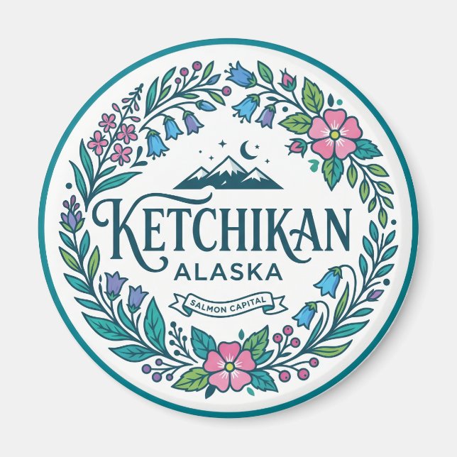Ketchikan, Alaska Alaska Magnet (Framsidan)