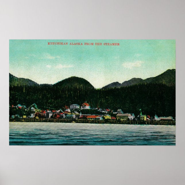 Ketchikan, Alaska från Steamer Poster (Framsidan)