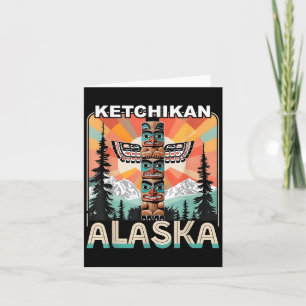 Ketchikan Alaska Infödd Amerikan Totem Le Kort