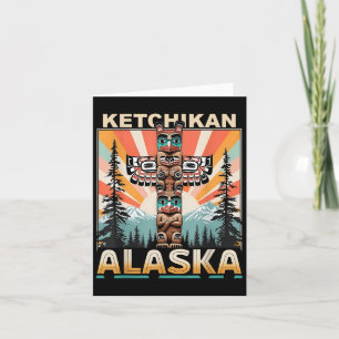 Ketchikan Alaska Infödd Amerikanindian Totem Le Kort