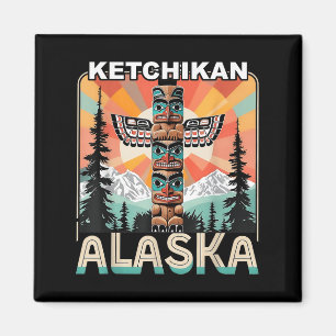 Ketchikan Alaska Native Indian Totem Le Magnet