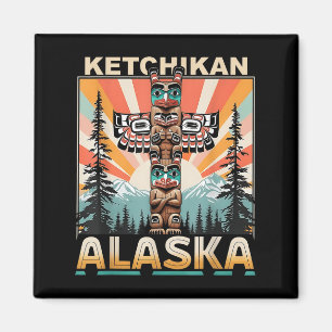 Ketchikan Alaska Native Indian Totem Le Magnet