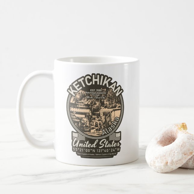 KETCHIKAN ALASKA - REVILLAGIGEDO ISLAND KAFFEMUGG (Med munk)
