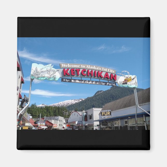 Ketchikan Alaska souvenir fotomagnet Magnet (Framsidan)