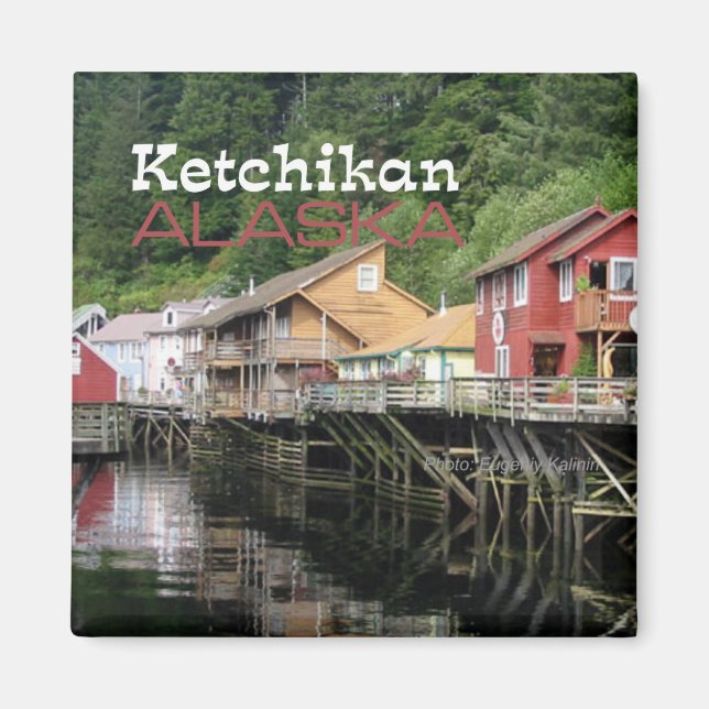 Ketchikan Alaska Travel Souvenir Fridge Magnets Magnet (Framsidan)