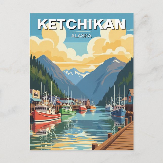 Ketchikan Alaska Travel Vykort (Framsida)