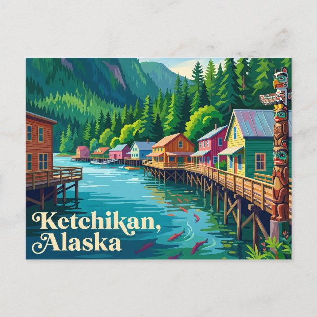 Ketchikan Alaska Vykort (Framsida)