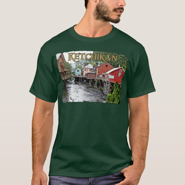 Ketchikan grundläggande mörk T-tröja Tee Shirt (Framsida)