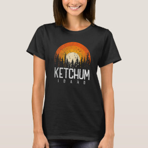 Ketchum Idaho ID Retro stil Vintage 70-tal 80-tal T Shirt