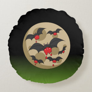 Ketchup Eater Vampire Fladdermöss Rund Kudde