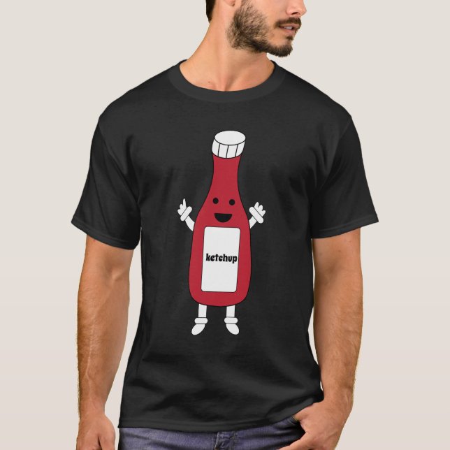 Ketchup Flaska Red Tomato Catsup T Shirt (Framsida)