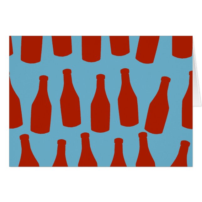 Ketchup Flaskor Hälsningskort (Framsidan Horizontal)