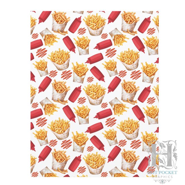 Ketchup & Fries Scrapbookpapper (Skapare uppladdad)
