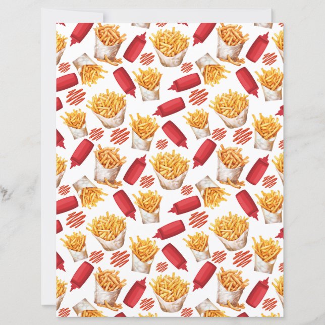 Ketchup & Fries Scrapbookpapper (Framsida)